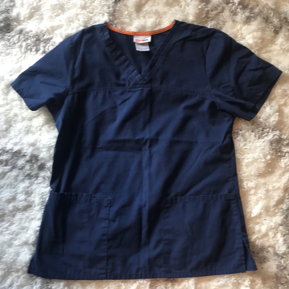 Scrub star navy small scrub top